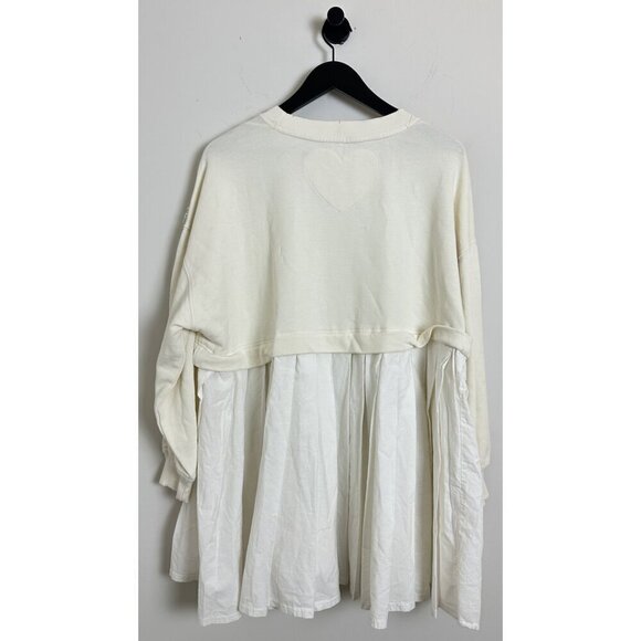 FREE PEOPLE Eleanor Sweatshirt Dress in Grey Combo Size X-Small - Picture 8 of 16